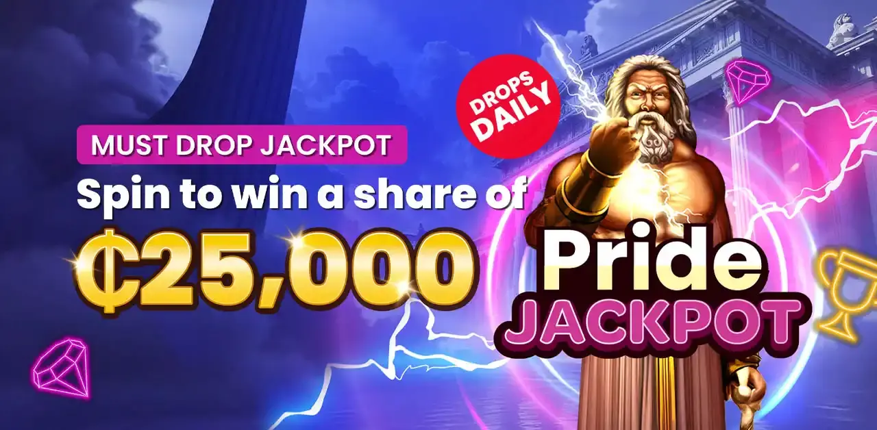 Play selected Ready Play Gaming slots to win your share of the Pride Jackpot! 