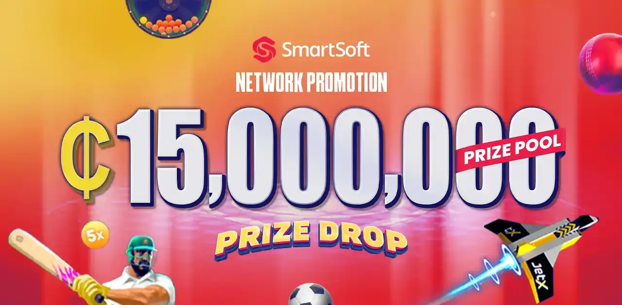 Win prize drops worth GHS 15 million when playing SmartSoft games at PrideSpins this September.