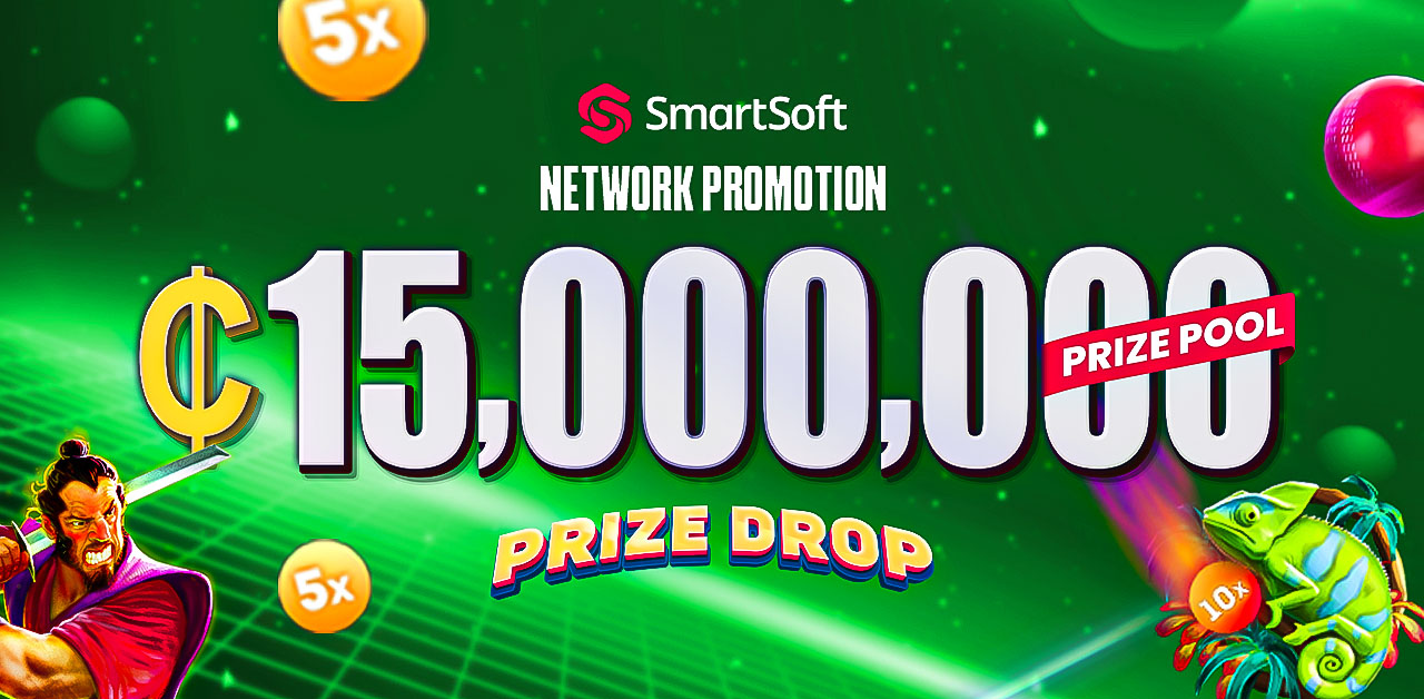 Win prize drops worth GHS 15 million when playing SmartSoft games at PrideSpins this October.