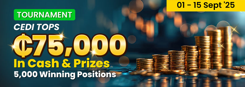 Win your share of the GHS 75,000 Cedi Tops Tournament with PrideSpins.