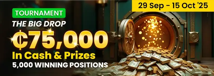 Win your share of the GHS 75,000 The Big Drop with PrideSpins.