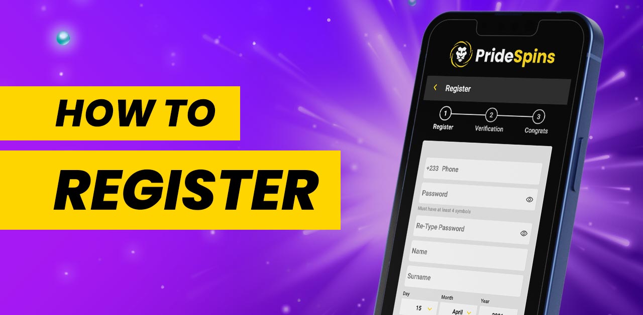 Learn how to register your account with PrideSpins Casino Online in Ghana